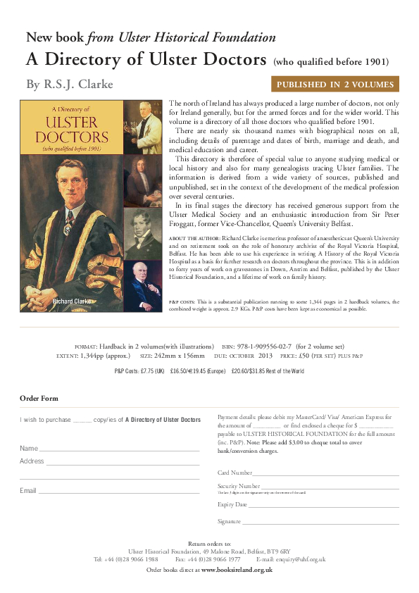 Directory of Ulster Doctors