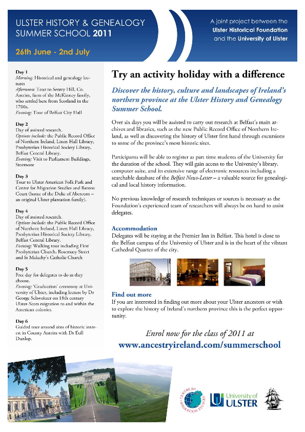 Family History Conference 2011 Flyer