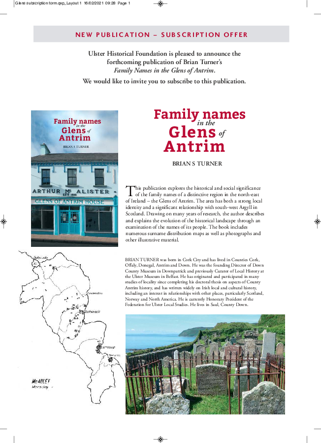 Family Names in Glens of Antrim
