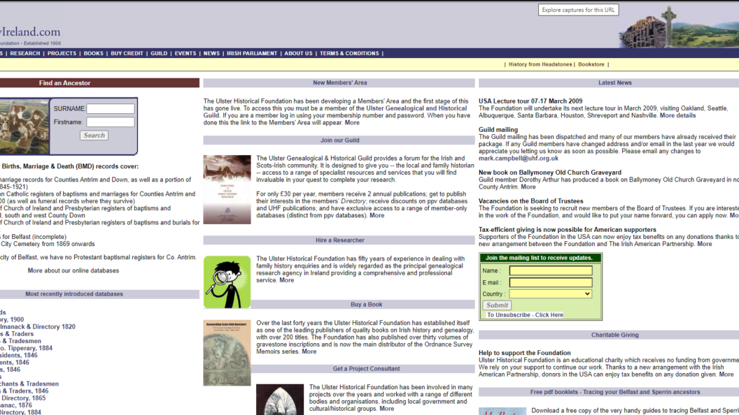 Ancestry Ireland circa 2005