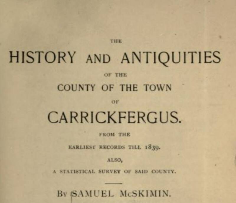 History and antiquities carrickfergus