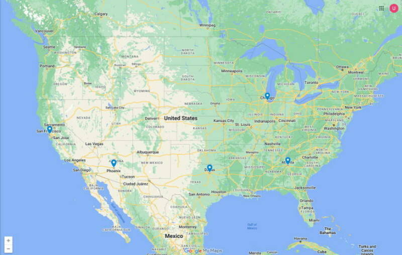 USA tour map 2025