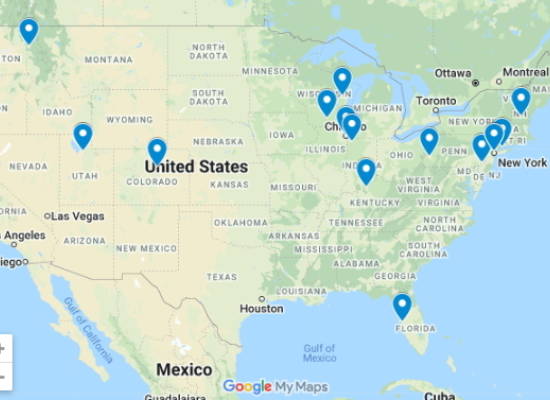 USA lecture tour itinerary March 2019