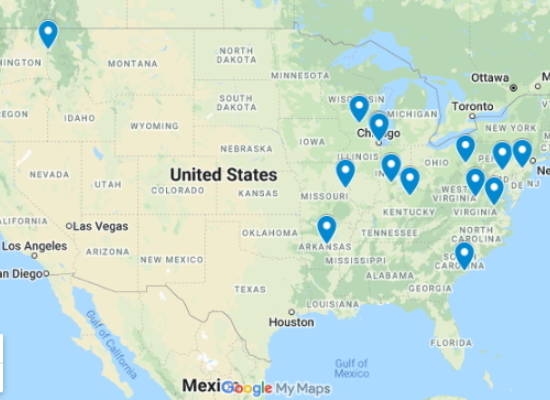 USA lecture tour itinerary March 2020
